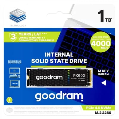 GOODRAM PX600 NVMe PCIe 4.0 1To | 5000MB/s | Gen4 Ultra SSD
